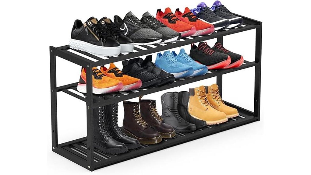 Foldable Shoe Racks for Long Stays (Air-Out Shoes) - Fresh Feet 9 bamboo foldable 3 tier organizer