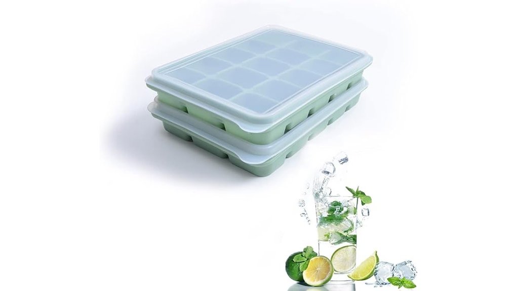 bamboo green silicone cubes