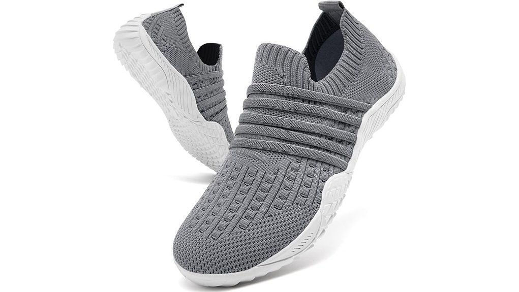 barefoot women slip on sneakers