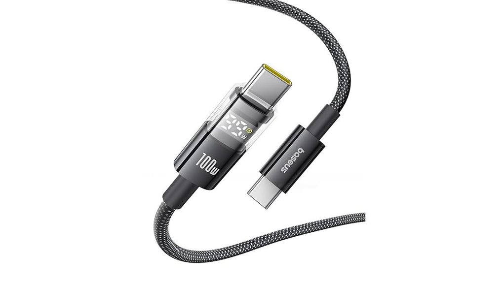 Top USB‑C Cables with Wattage Displays for Power‑Savvy Users 4 baseus 100w usb c 6 6ft