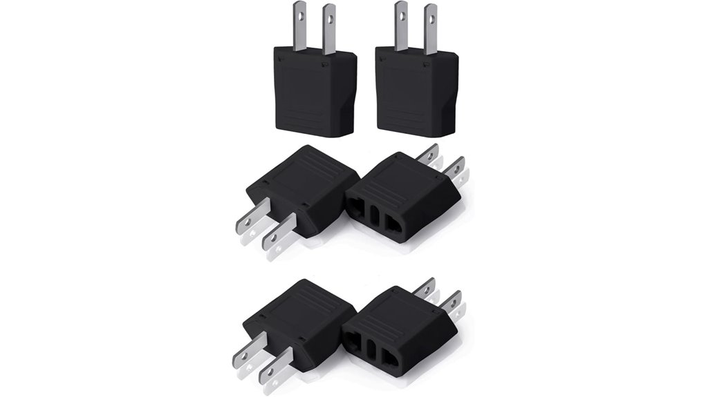 Best Compact International Plug Adapters (EU/UK/US Ready) 2 bates six pack europe us adapter