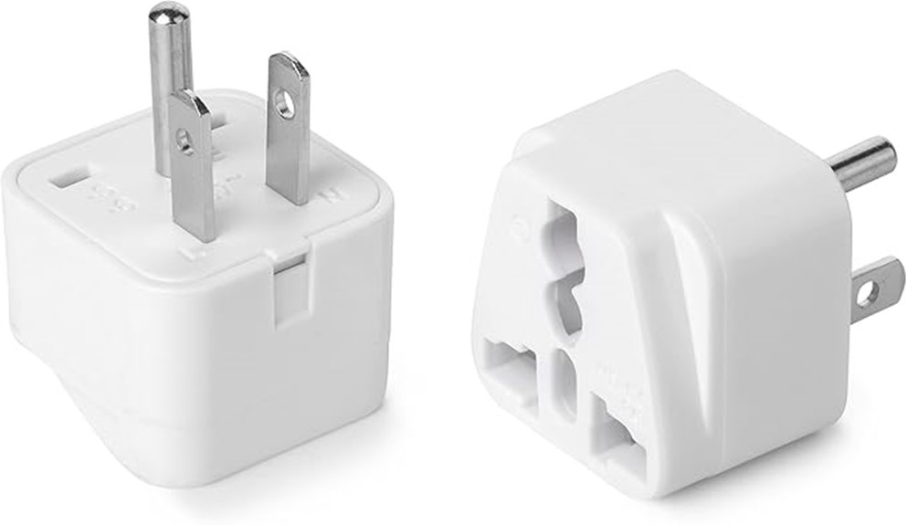 Best Compact International Plug Adapters (EU/UK/US Ready) 6 bates universal 2 adapter pack