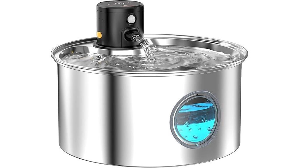 Portable Pet Water Fountains Travel (USB) Keep Pets Hydrated 3 battery powered stainless cat fountain