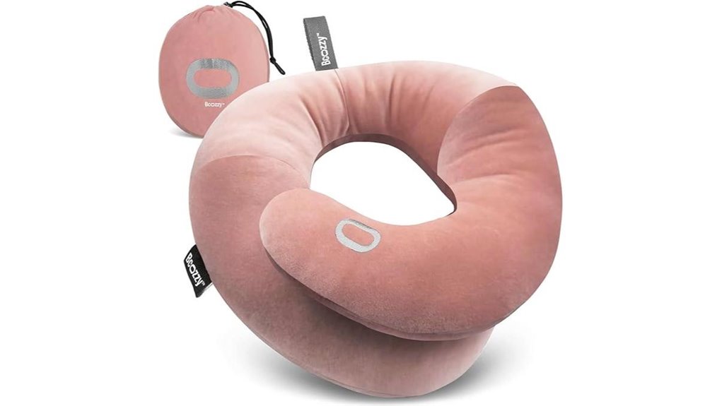 Travel Pillows That Keep Your Chin Aligned Upright 7 bcozzy washable dual support neck