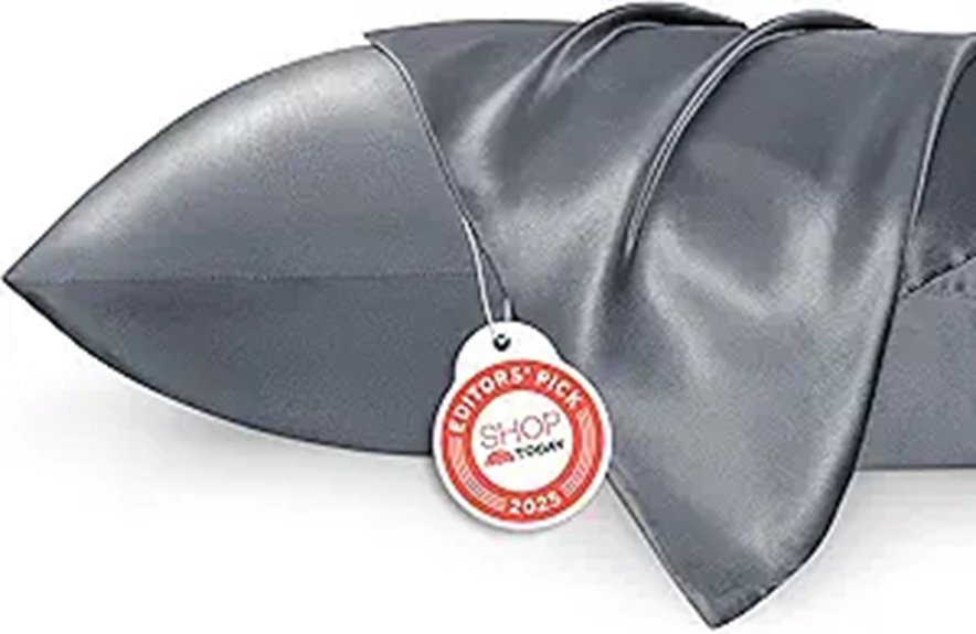 Travel Pillowcases: Silk, Satin & Cotton — Your Comfort Guide 14 bedsure grey envelope pillowcase