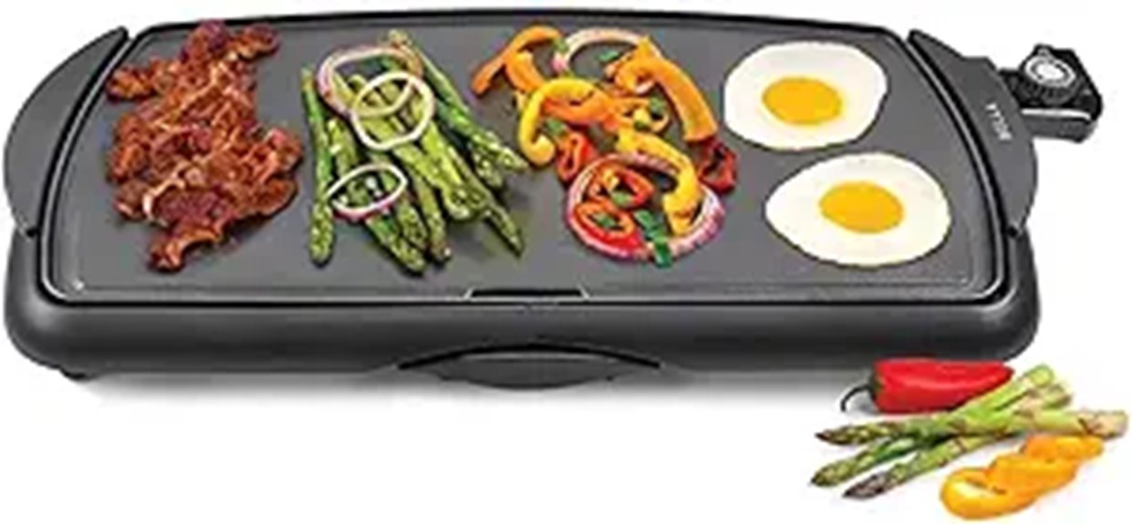 Electric Griddle (Nonstick) That Makes Breakfast Easy 10 bella 10 egg non stick griddle