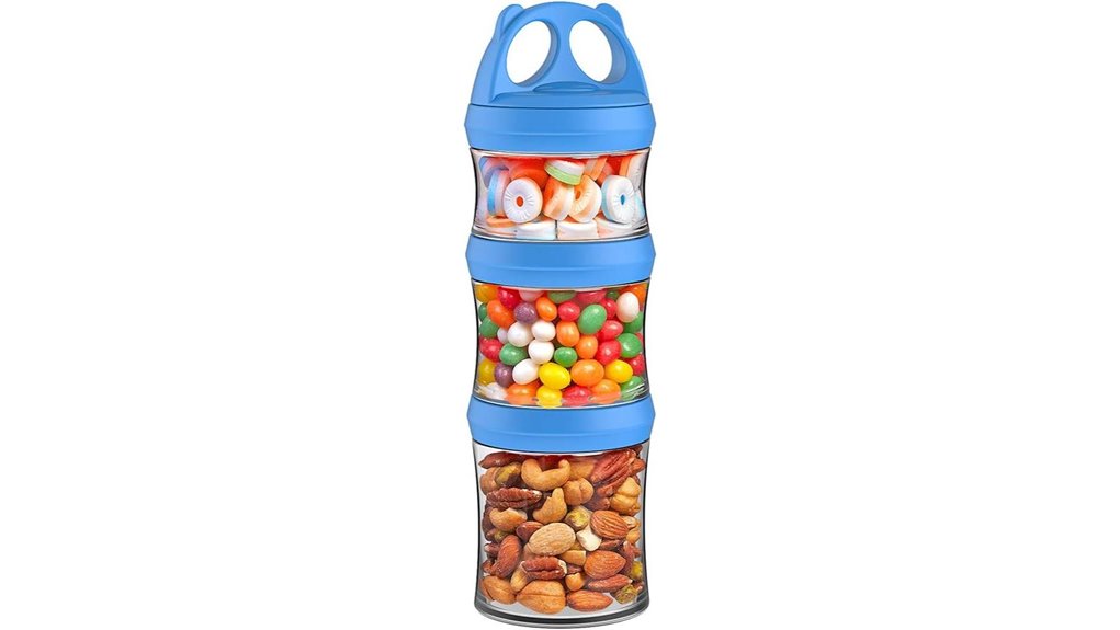 Best Leakproof Stackable Snack Containers for Day Tours 6 benelabel 3 piece bpa free twistlock