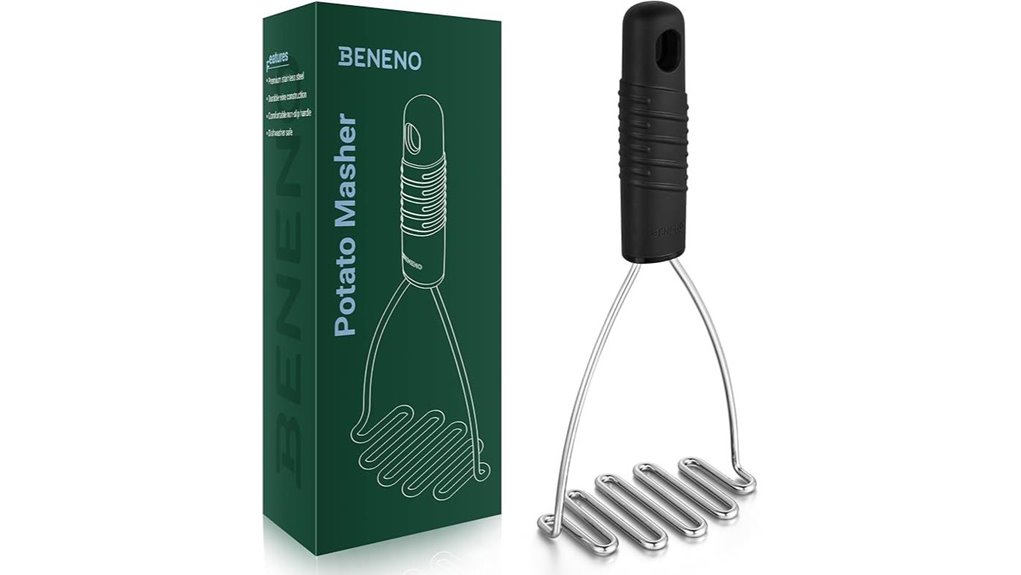 Top Potato Masher for Smooth, Creamy Mashed Potatoes 9 beneno stainless wire masher