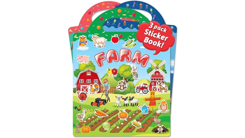 Reusable Sticker Books Toddlers Love for Creative Fun 15 benresive toddler sticker trio