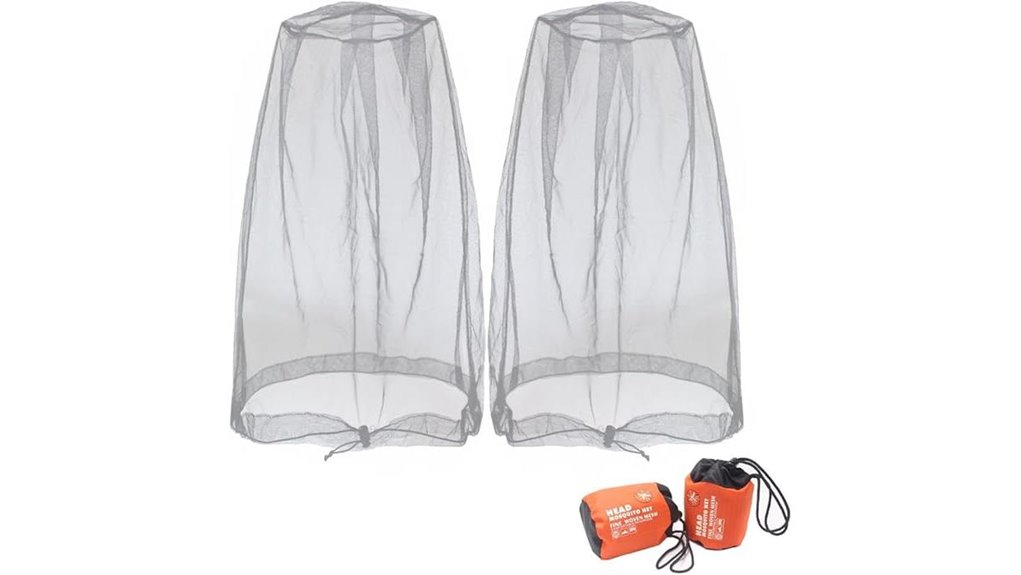 Mosquito Head Nets That Keep You Safe & Comfortable, Fine Mesh 5 benvo grey mosquito nets