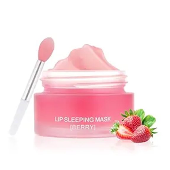 Top Lip Sleeping Mask (Mini Jar) for Overnight Hydration 12 berry hydrating lip mask