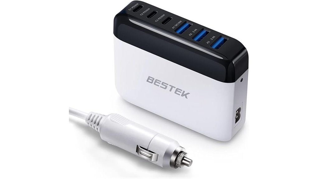 Fast‑Charging USB‑C Car Chargers for Road‑Trip Power 9 bestek multi port 125w qc