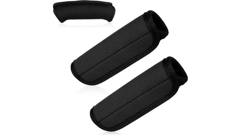 The Best Luggage Handle Cushions for Heavy Bags & Comfort 6 black 2 pack soft wraps