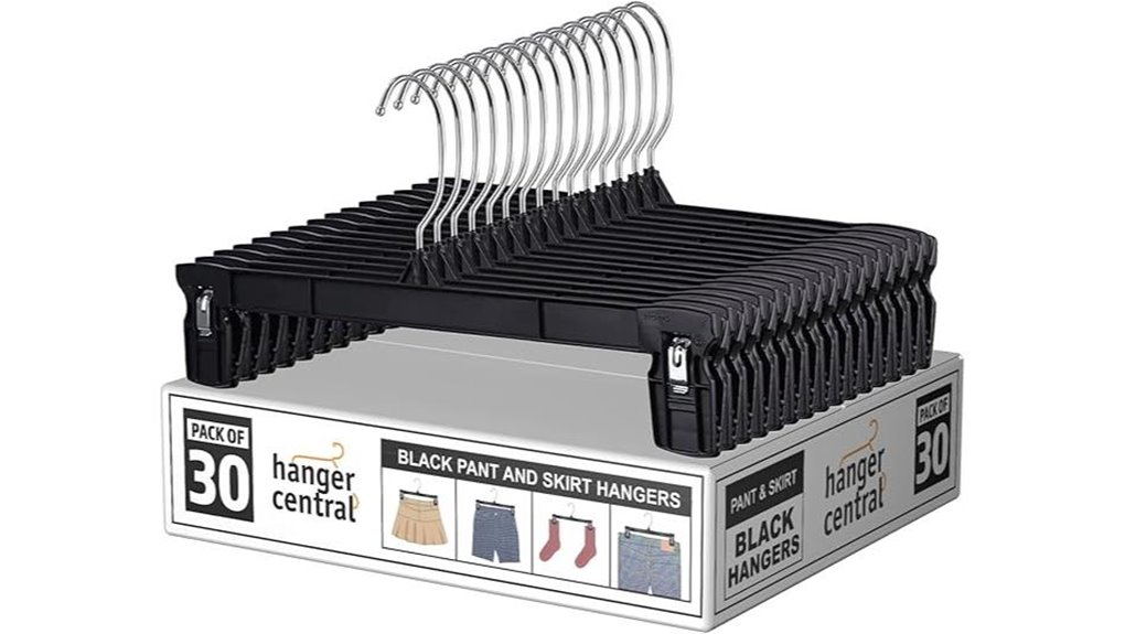 black 30 pack slim hangers
