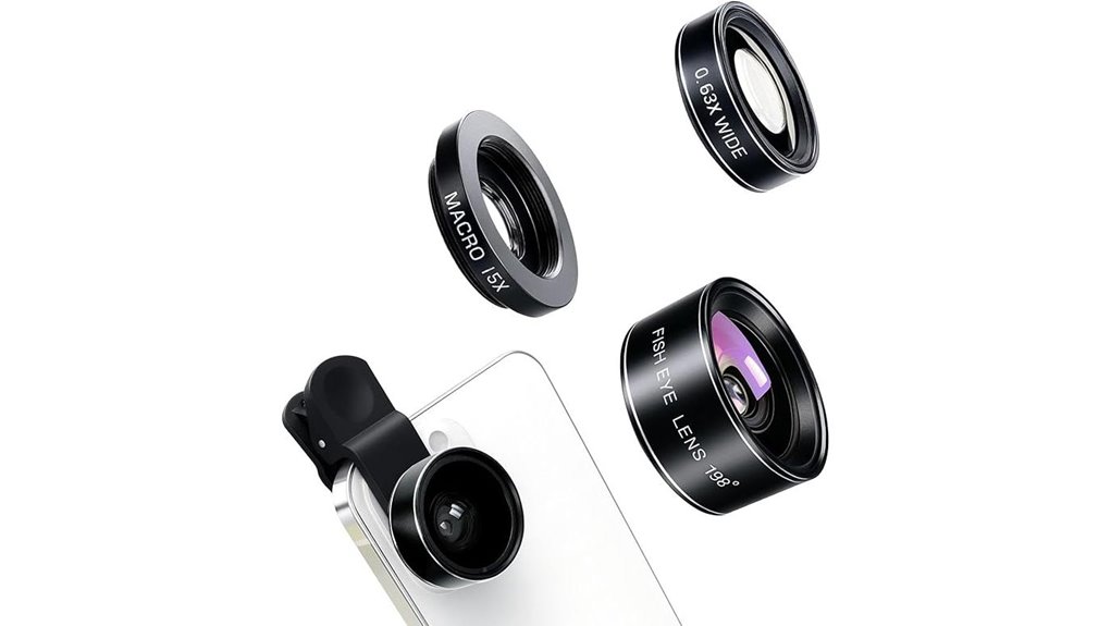 Smartphone Lens Kits for Epic Travel Photos (Wide + Macro) 15 black 3 in 1 lens kit