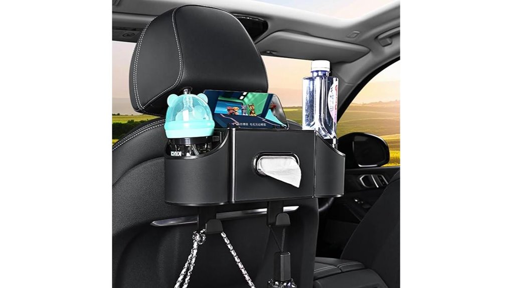 black 4 in 1 back organizer