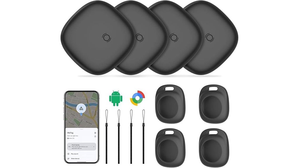 Best Bluetooth Trackers for Luggage That Keep Your Bags Safe 11 black 4 pack bluetooth tags