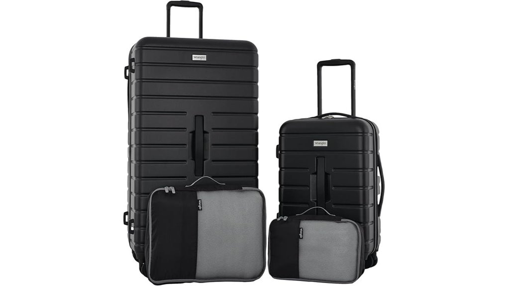 Best Trunk-Style Suitcases for Effortless Organization 4 black 4 piece wrangler trunk
