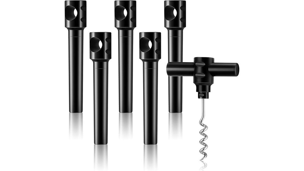 Best TSA‑Safe Portable Corkscrews for Travel 7 black 6 pack portable corkscrews