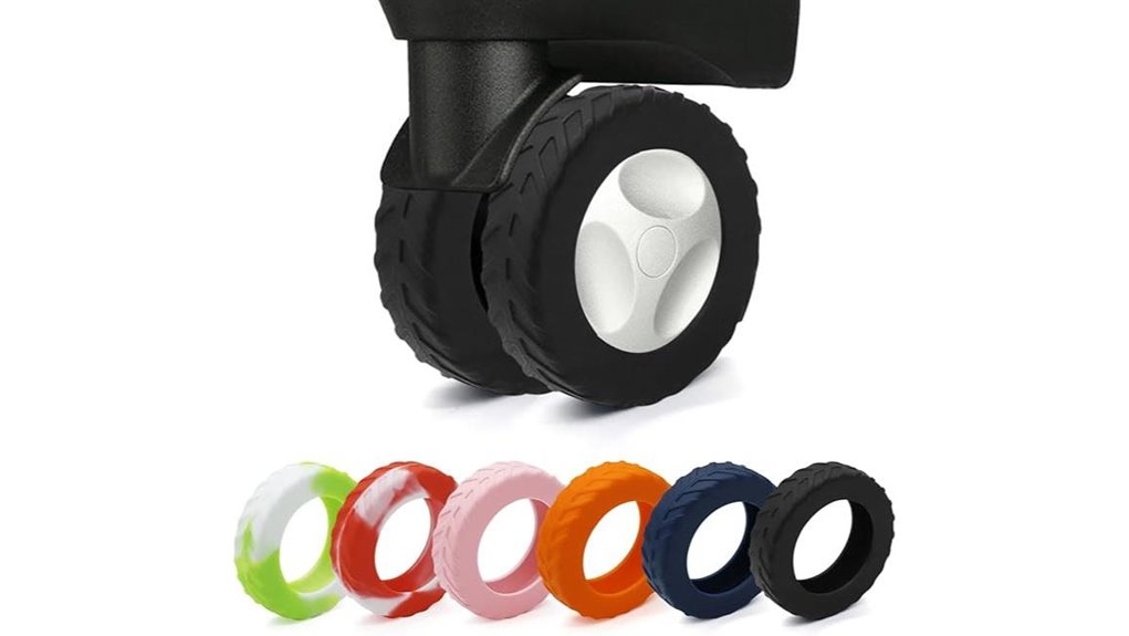 Best Luggage Wheel Covers That Quietly Roll 8 black 8 pack wheel protectors