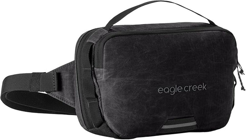black accordion hip pack