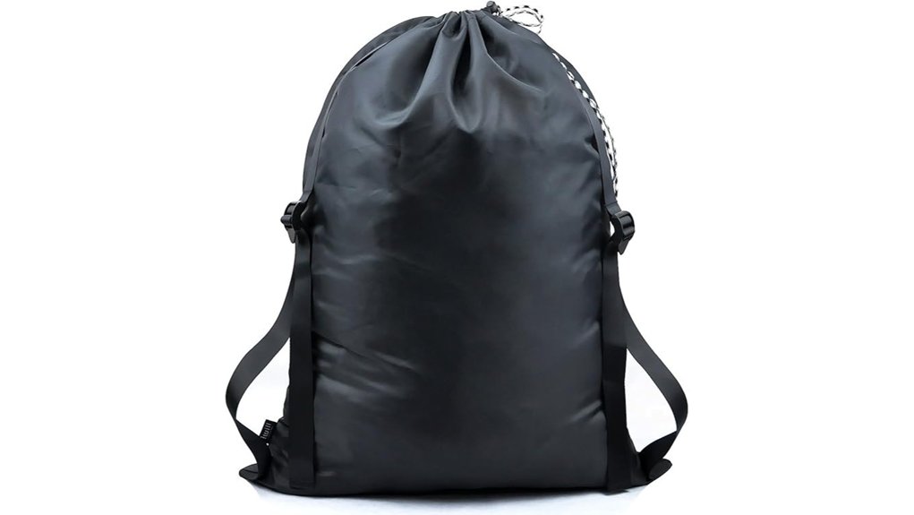 Carry‑On Luggage With Removable Laundry Bags Keep You Organized 4 black adjustable laundry backpack