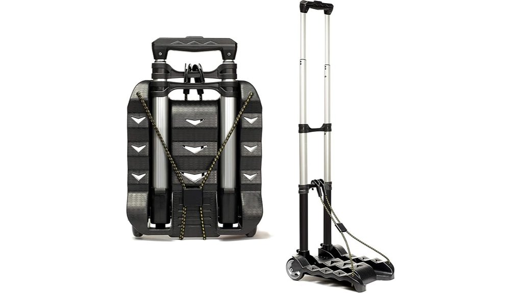 Best Fold-Flat Collapsible Luggage Carts for Heavy Bags 12 black aluminum foldable cart