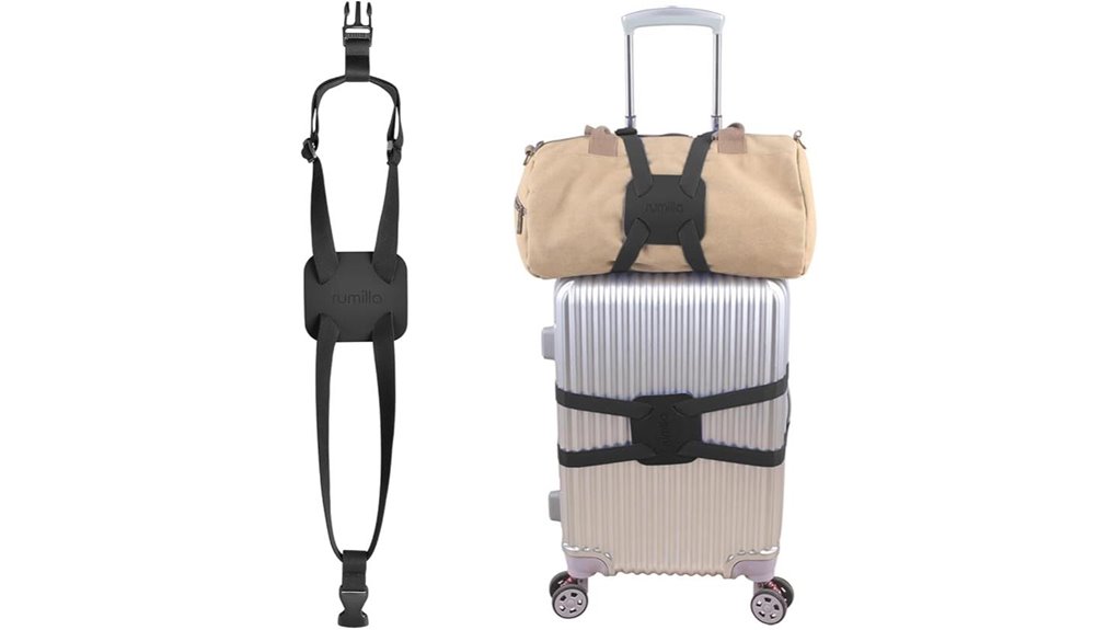 black bungee bag strap