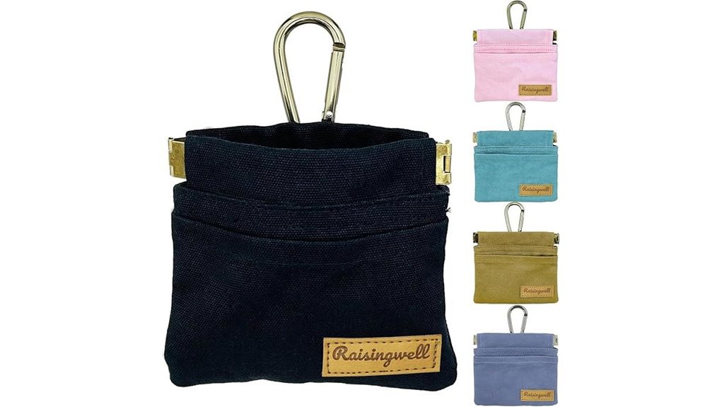 Travel Pet Treat Pouches (Clip‑On, Washable) Keep Snacks Easy 14 black dog treat pouch