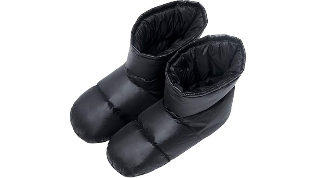 Down Booties (Hut Slippers): Cozy Comforts for Every Camper 12 black down backpacking booties