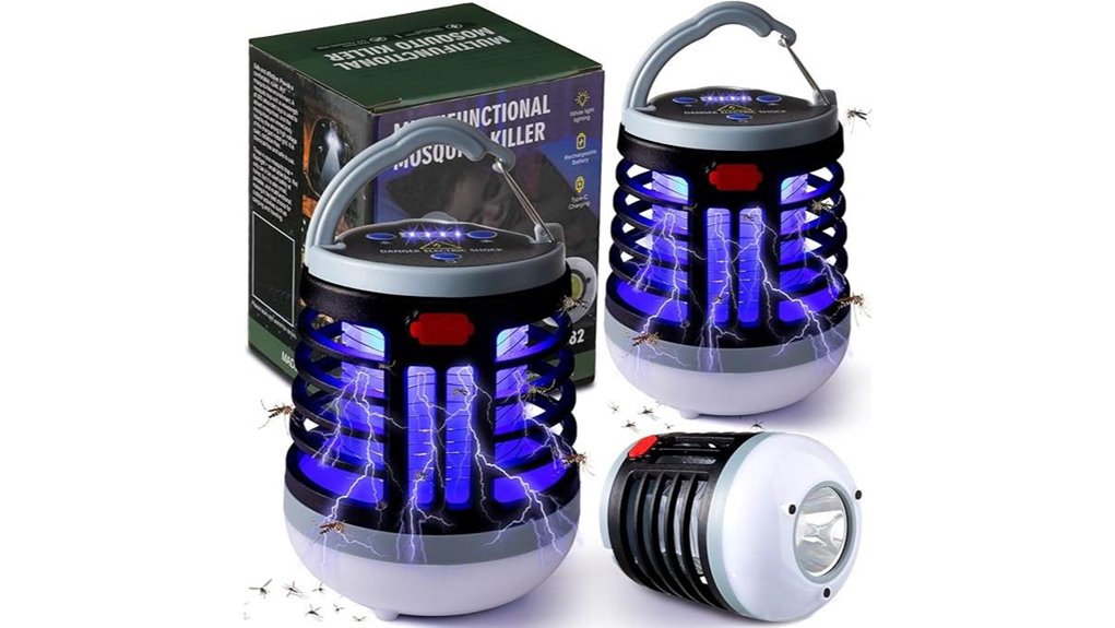 Best Bug Zapper Lantern (Rechargeable) to Keep Pests Away 2 black dual 3 in 1 lantern