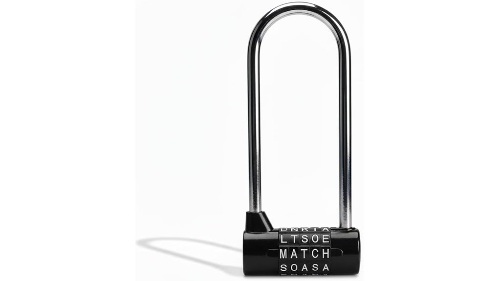 Travel‑Safe Locks (Long Shackle) Hostel Lockers Keep Bag Safe 6 black five digit combination padlock