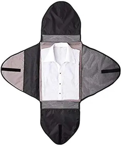black garment travel folder