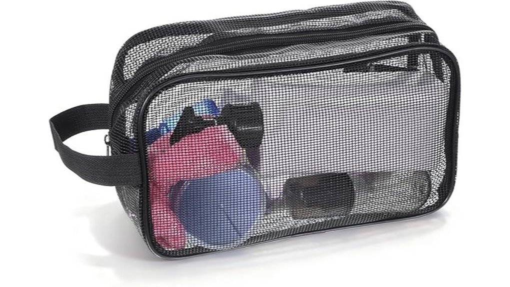 Quick-Dry Mesh Travel Shower Bags Hostels Travelers Love 12 black mesh quick dry caddy