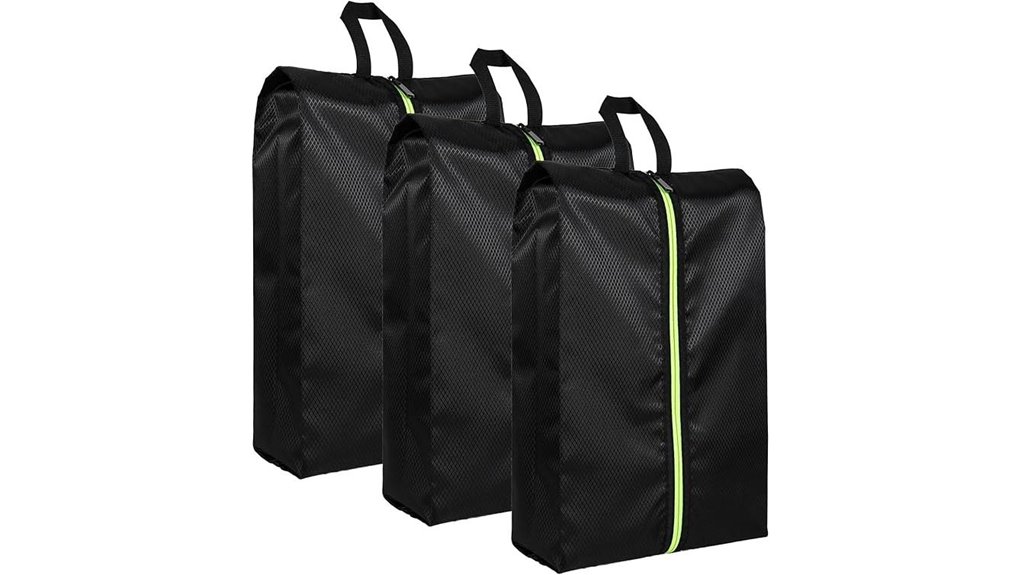 Essential Shoe Bags for Travel: Ventilated vs Waterproof 9 black oxford 3 pack bags