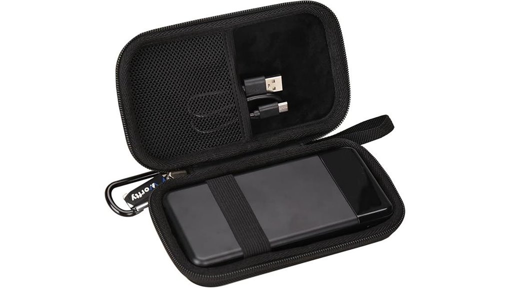Best Travel Cases for Chargers and Power Banks (Hard‑Shell) 6 black power bank case