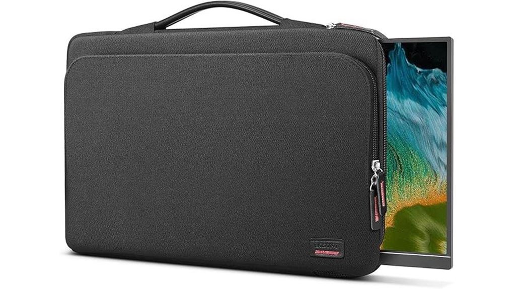 Hard Case for Portable Monitor That Keeps It Safe and Stylish 4 black pu 15 6 case
