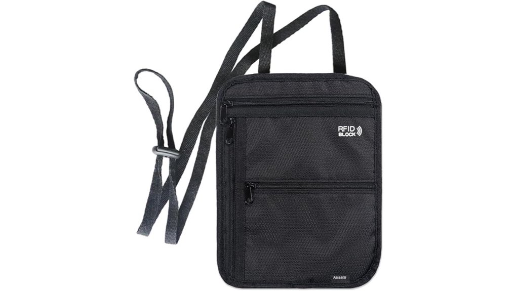 black rfid passport wallet