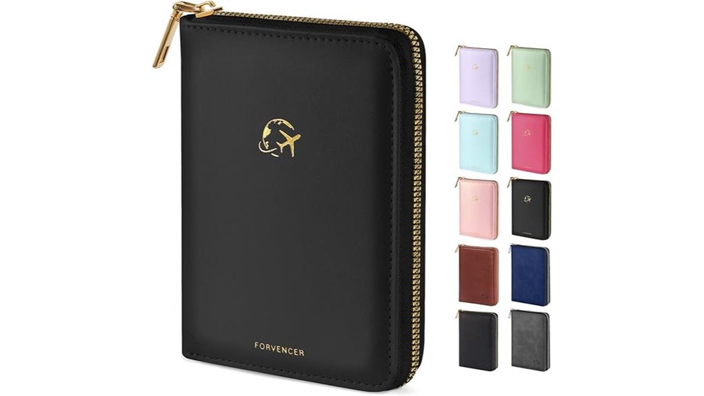 black rfid passport wallet