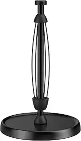 Must‑Have Paper towel holder (weighted) That Keeps Sheets Dry 5 black stainless steel ratchet