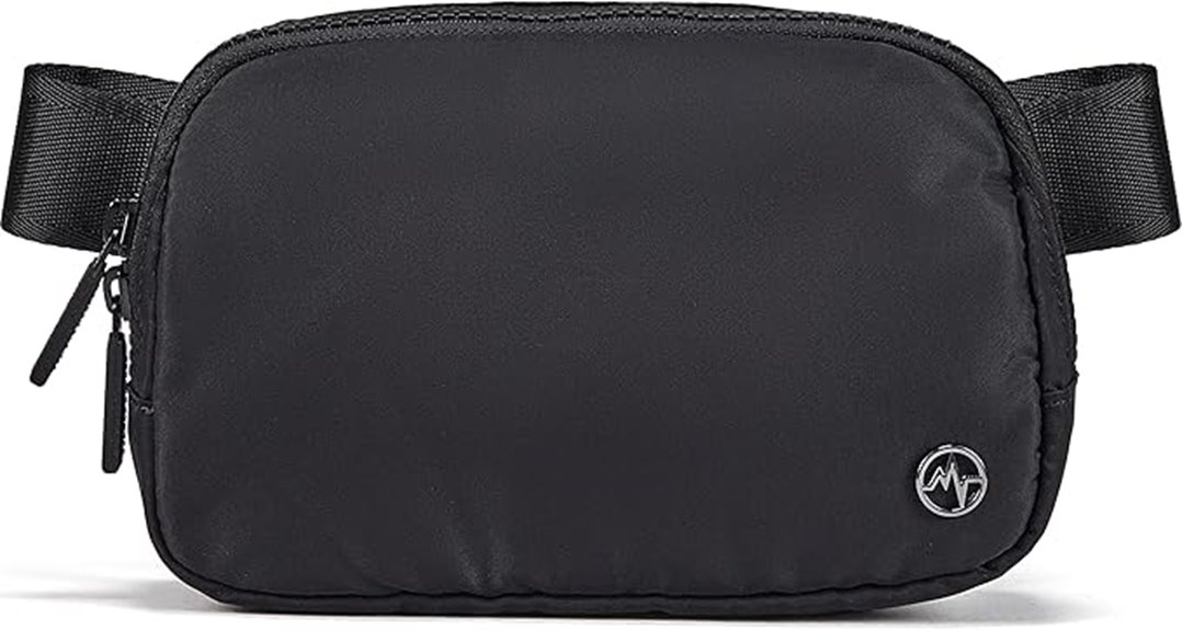 Travel Belt Bags with Water‑Resistant Zippers: CityProof Ready 4 black two way pander fanny