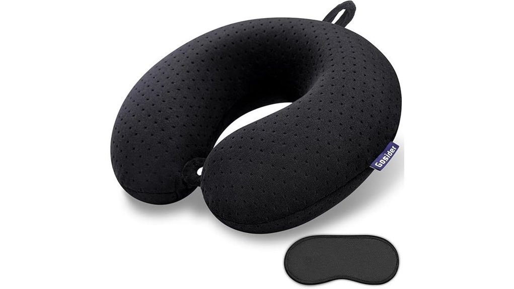 Neck Pillows That Don’t Push Your Head Forward (Comfort Shapes) 3 black u shaped memory foam