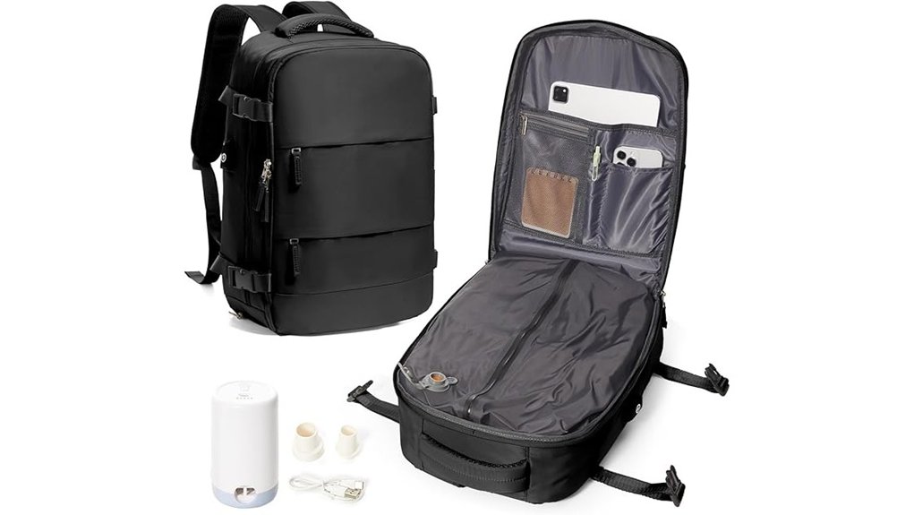 black vacuum pump bootpack