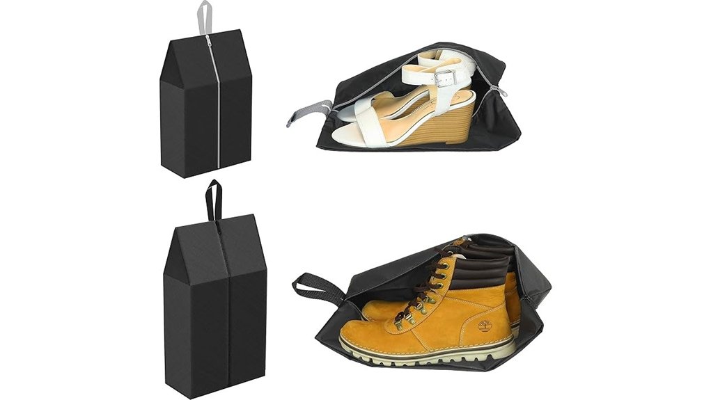 black waterproof shoe bags