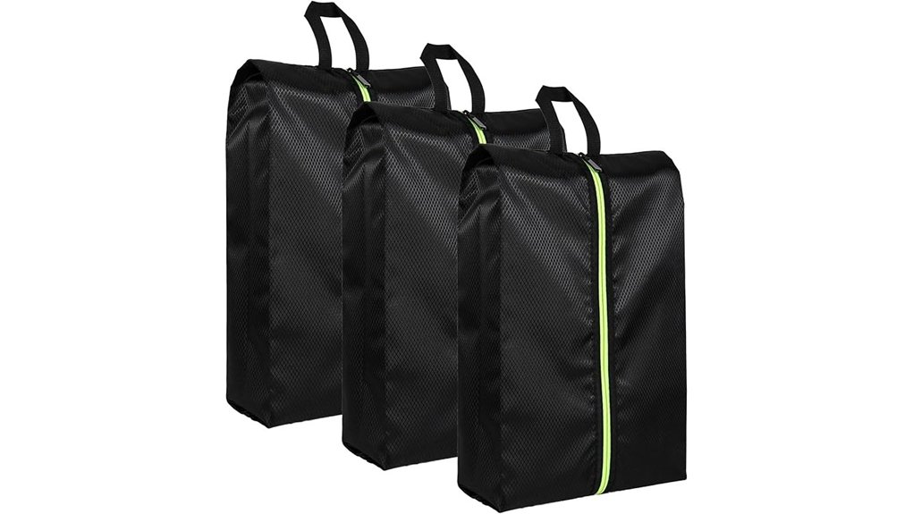 Travel Shoe Bags Keep Dirty Sneakers Odor-Free & Waterproof 6 black waterproof travel shoe bags