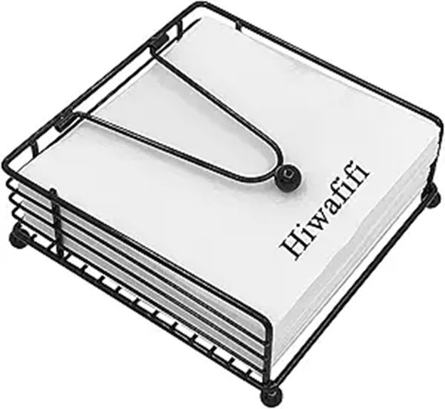 black weighted iron napkin