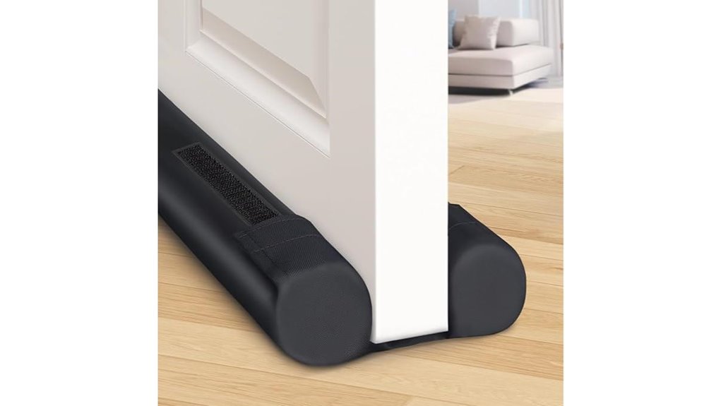 Top Door Draft Stoppers That Silence Noise & Cut Hallway Light 1 blisstrends black door stopper