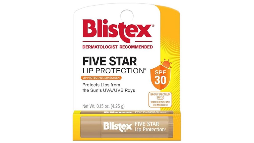 SPF Lip Balms for Travelers That Won’t Leave a White Cast 14 blistex fivestar spf30 0 15oz