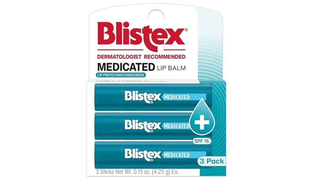 blistex medicated 3 count spf15