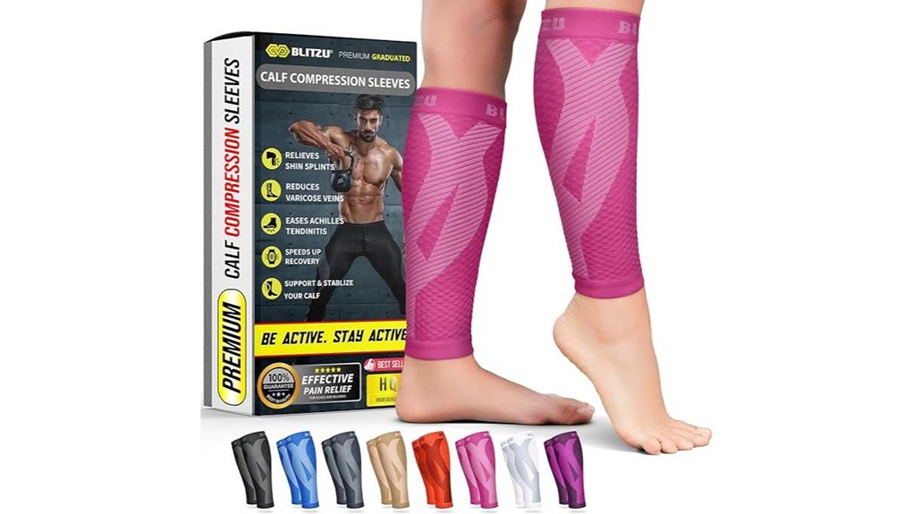 Top Compression Sleeves for Calf Walking Recovery 7 blitzu all gender calf compression